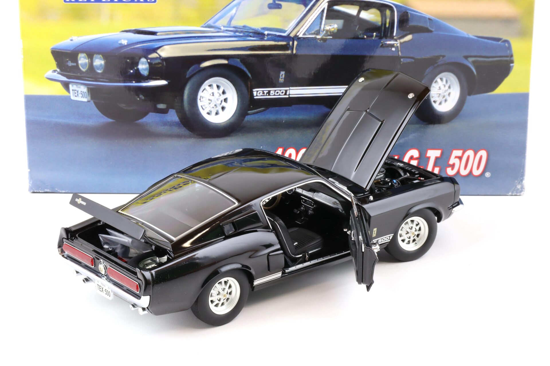 1:18 Exact Detail 1967 Ford Mustang Shelby GT500 Coupe Raven black