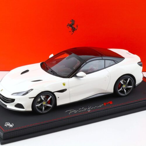 1:18 BBR Ferrari Portofino M closed roof 2020 Bianco Cervino/ black roof - Limited 28 pcs.