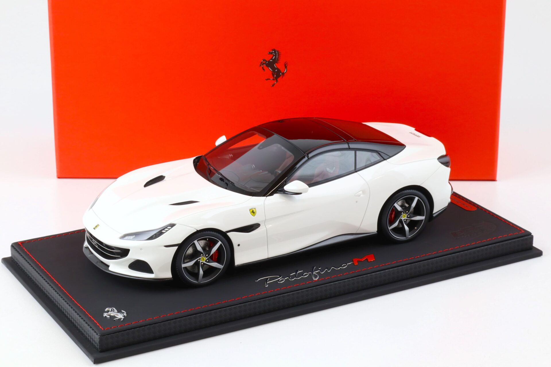 1:18 BBR Ferrari Portofino M closed roof 2020 Bianco Cervino/ black roof - Limited 28 pcs.