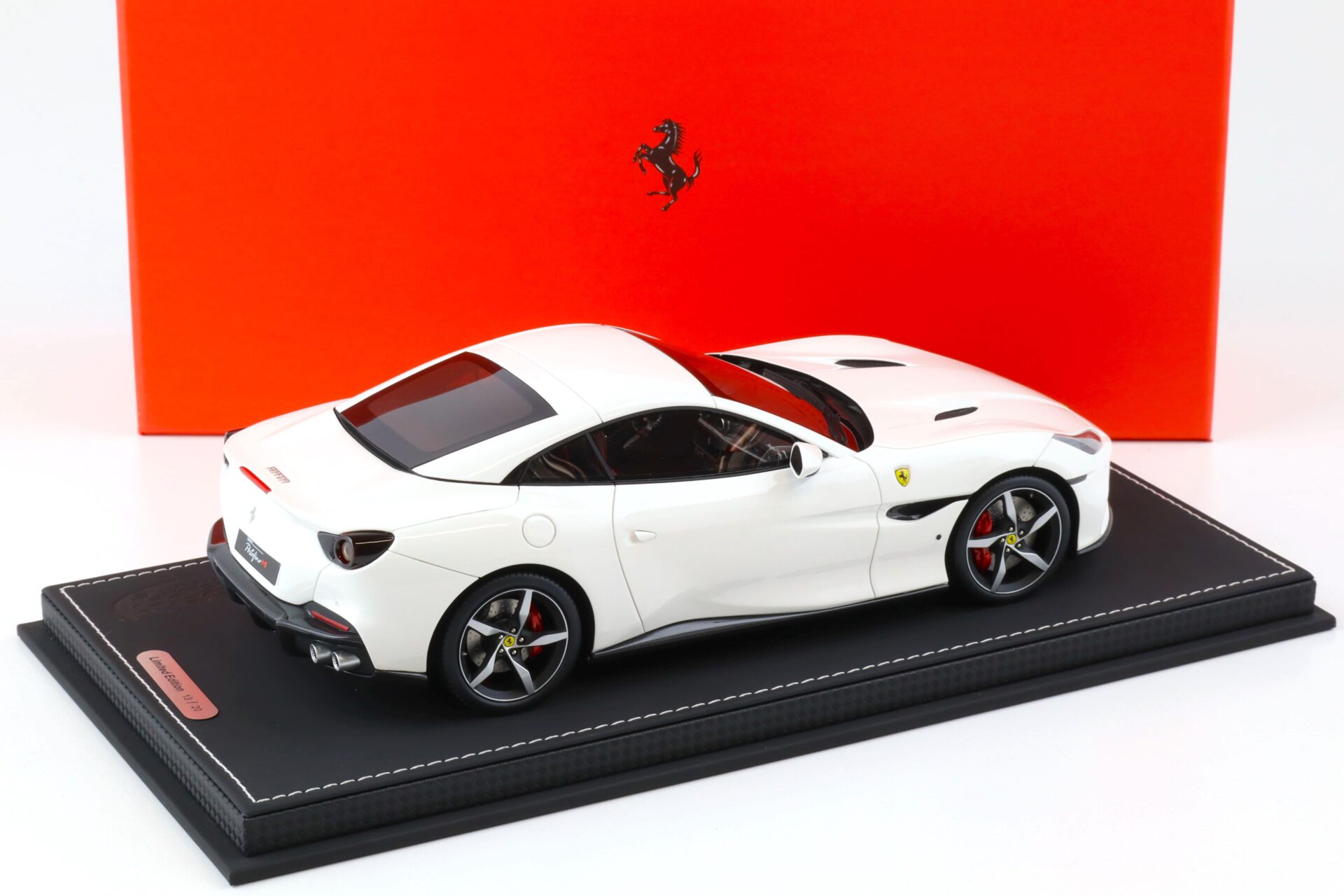 1:18 BBR Ferrari Portofino M closed roof 2020 Bianco Cervino - Limited 20 pcs.