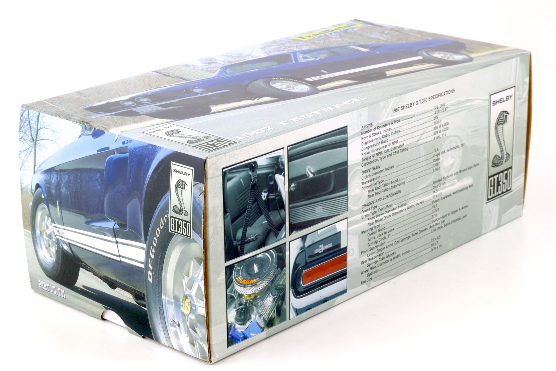 1:18 Exact Detail 1967 Ford Mustang Shelby GT350 Coupe blue/ white stripes