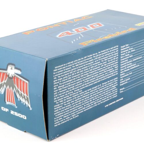 1:18 Exact Detail 1968 Pontiac Firebird 400 Coupe blue metallic/ vinyl roof