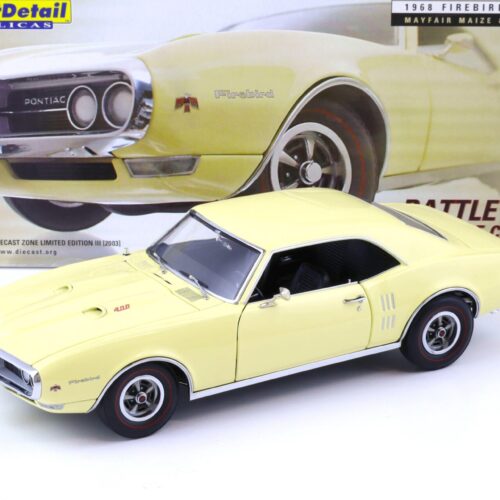 1:18 Exact Detail 1968 Pontiac Firebird 400 Coupe Mayfair Maize & black