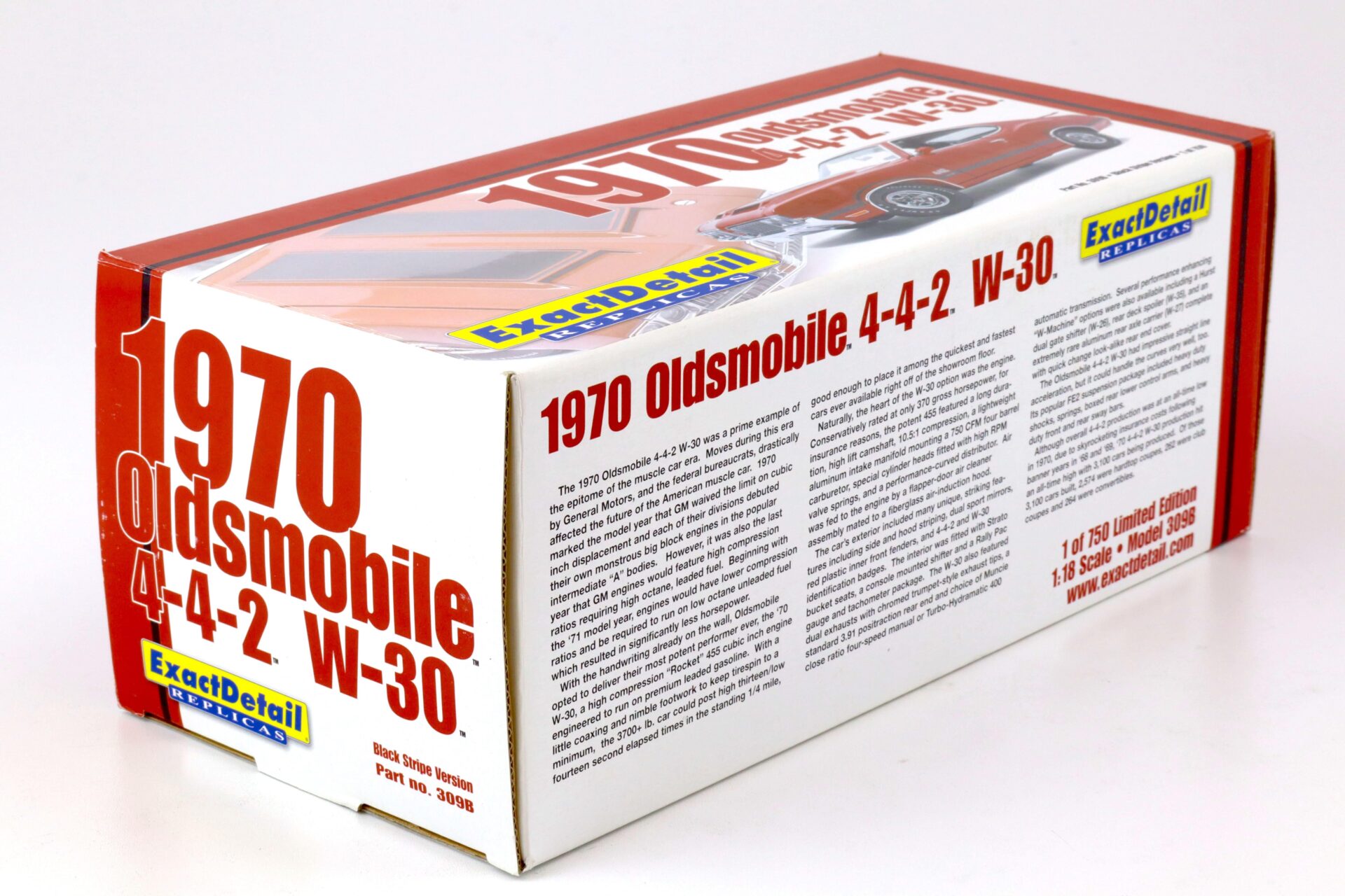 1:18 Exact Detail 1970 Oldsmobile 442 W-30 Coupe red/ white