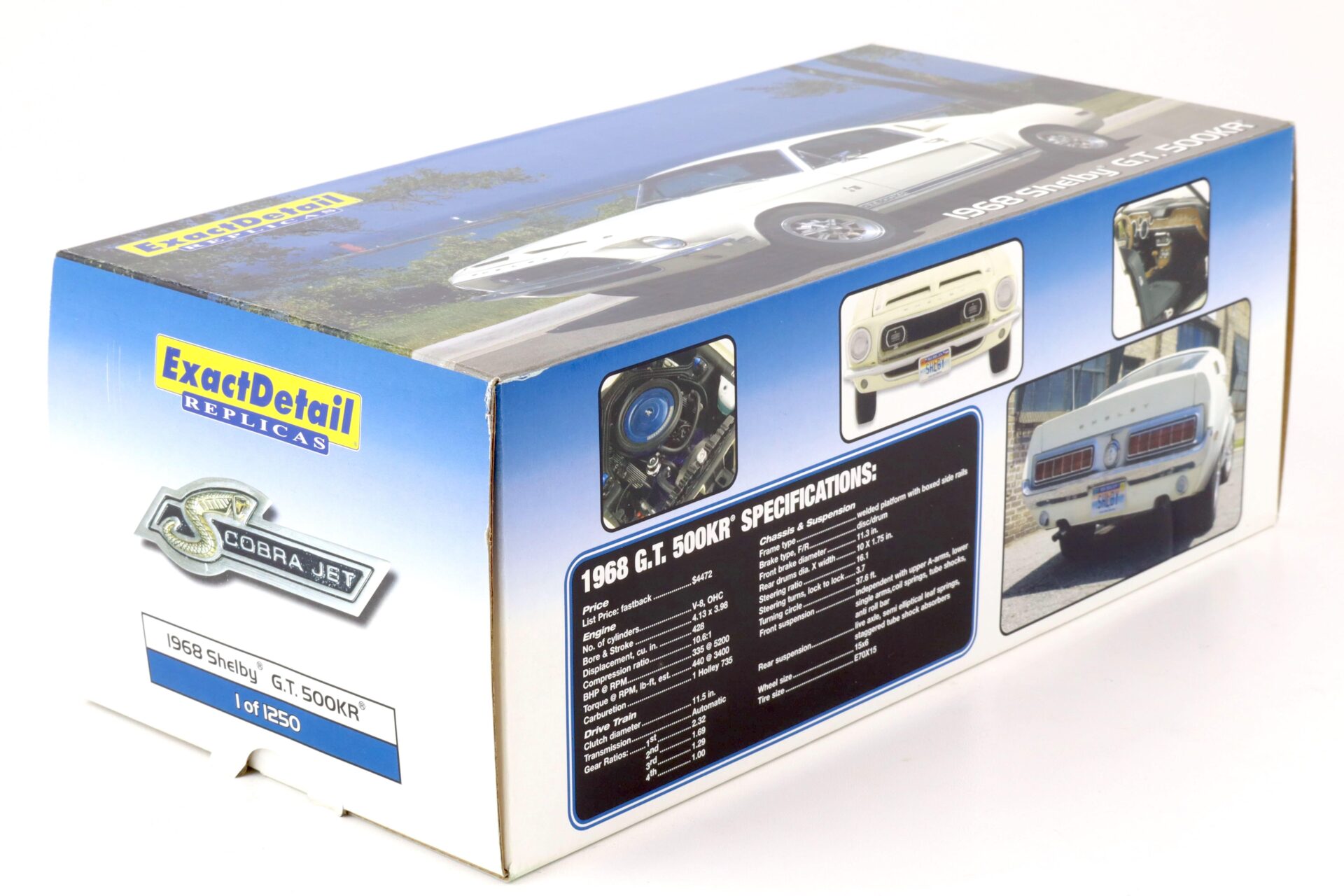 1:18 Exact Detail 1968 Shelby GT 500KR Coupe white