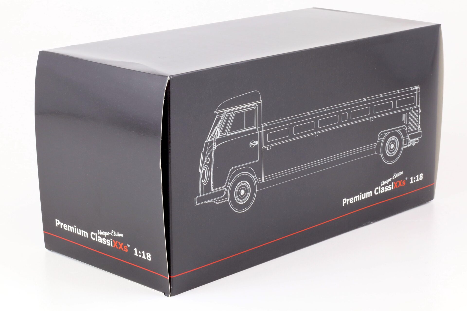 1:18 Premium ClassiXXs VW T1 Langpritsche Bunker Porsche Racing Service red