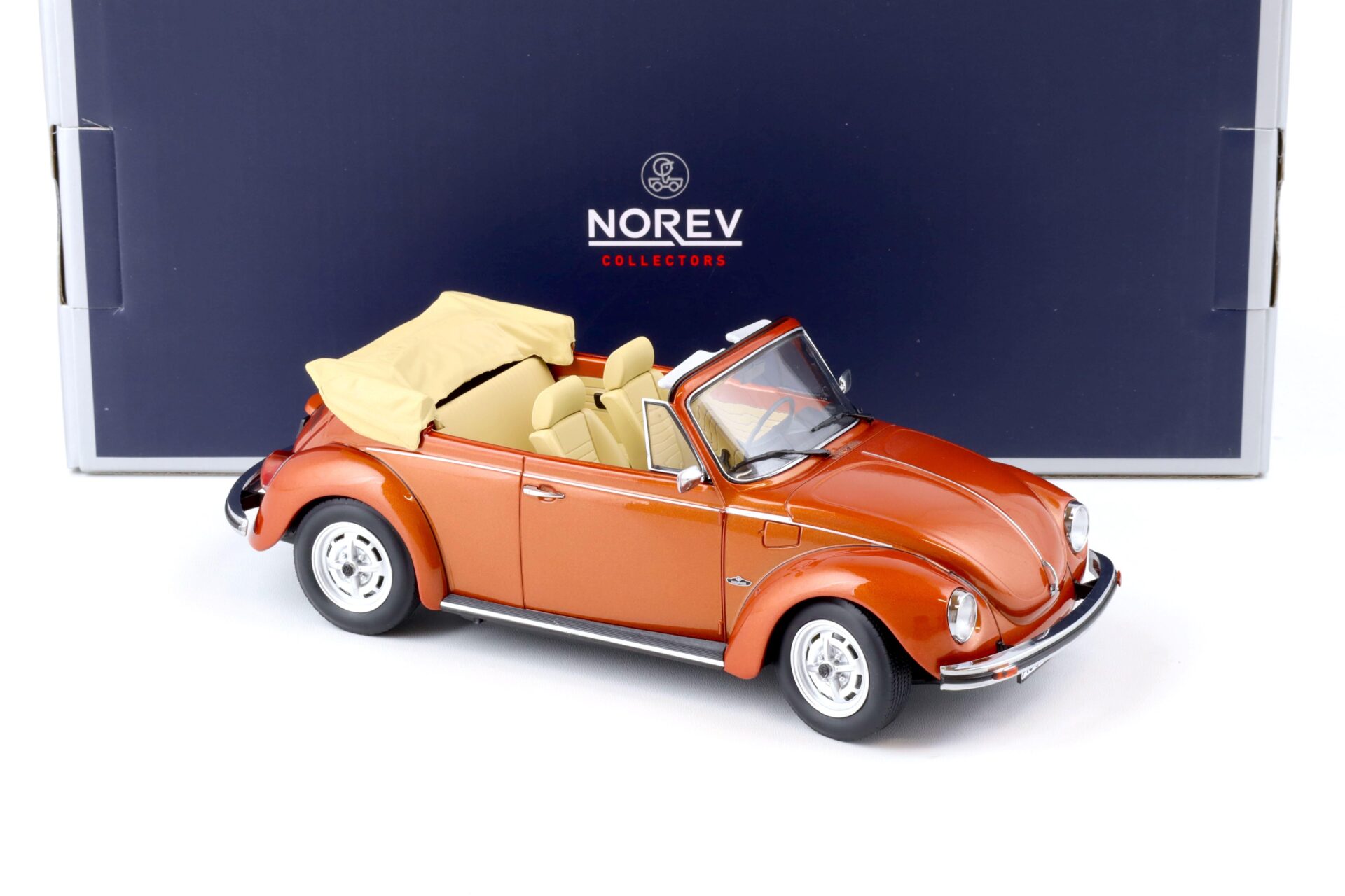 1:18 Norev VW Käfer 1303 Cabriolet 1976 Brazil brown metallic - Limited 1000 pcs.