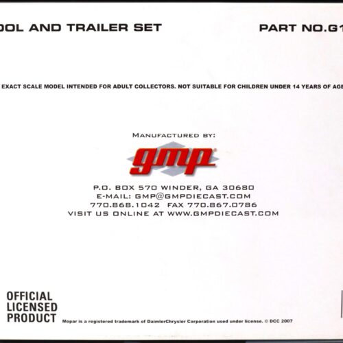 1:18 GMP SHOP TOOL and Trailer SET MOPAR black G1800149