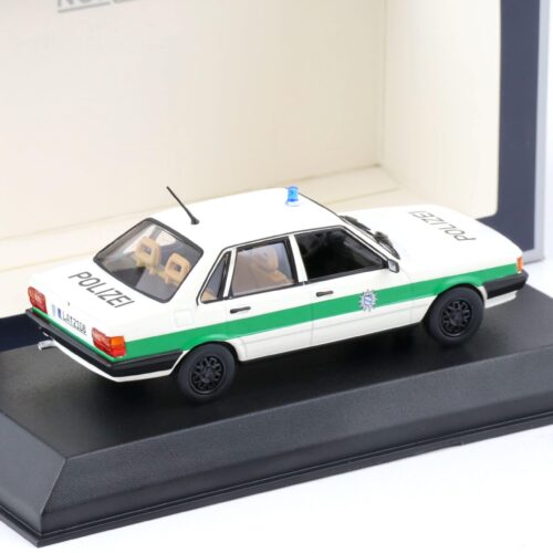 1:43 Norev Audi 80 Limousine B2 POLIZEI Niederkaltenkirchen white/green 1979