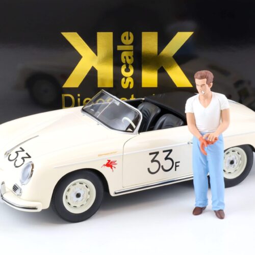 1:12 KK-Scale SET Porsche 356A Speedster 1955 white #33F + James Dean Figur