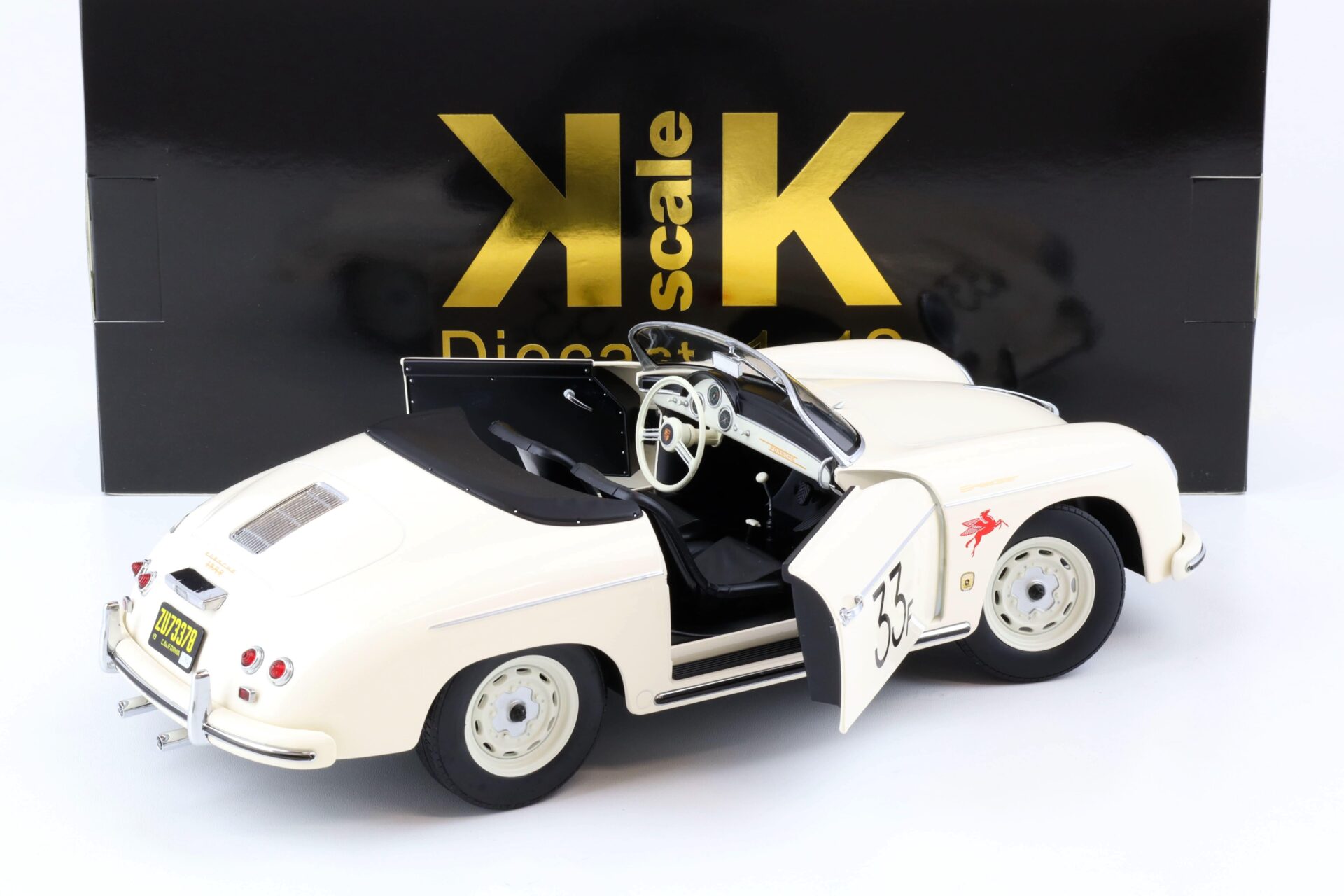 1:12 KK-Scale SET Porsche 356A Speedster 1955 white #33F + James Dean Figur