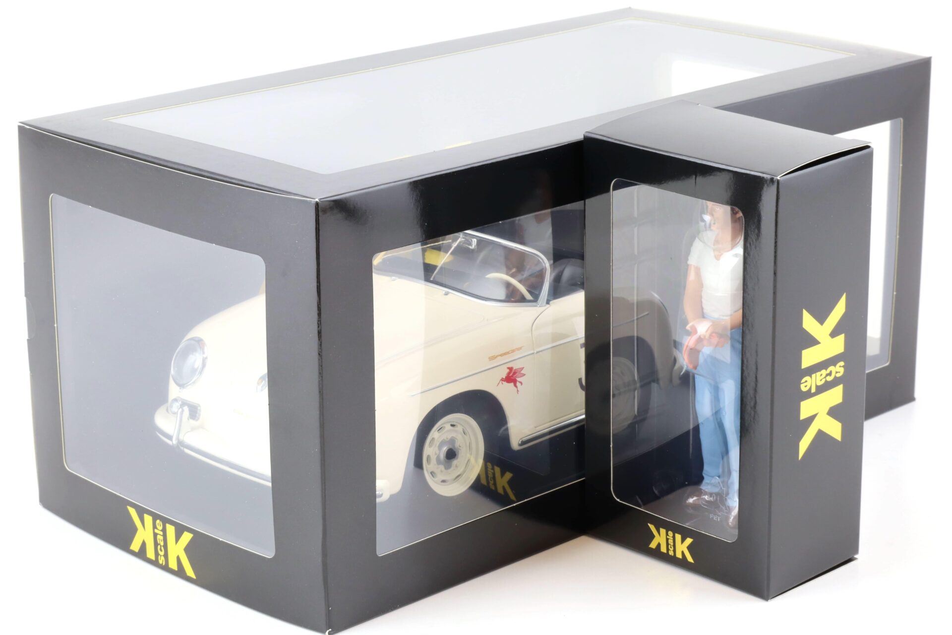 1:12 KK-Scale SET Porsche 356A Speedster 1955 white #33F + James Dean Figur