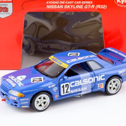 1:18 Kyosho Nissan Skyline GT-R (R32) #12 Calsonic 1990 blue 08332A