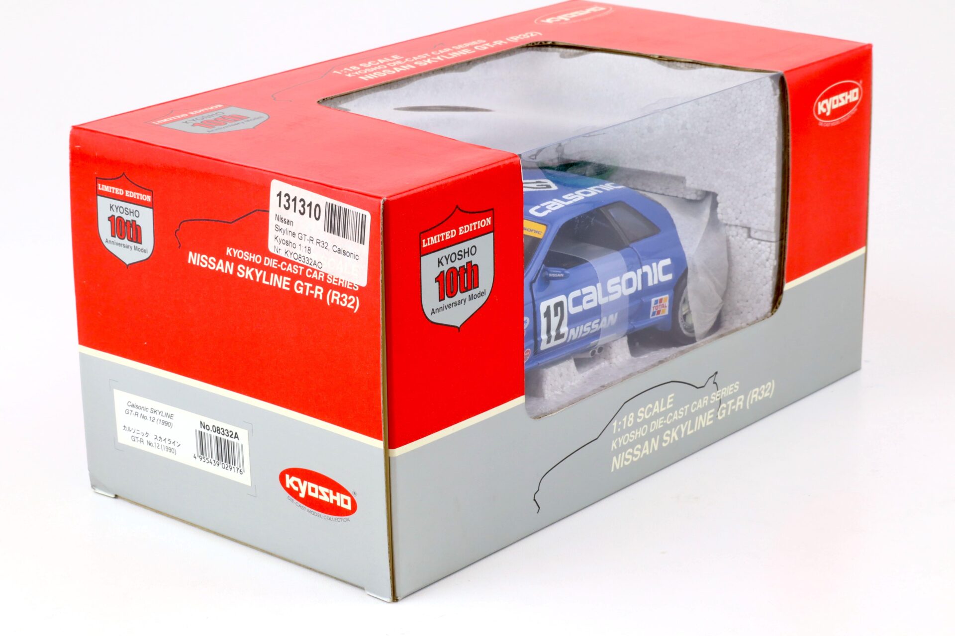 1:18 Kyosho Nissan Skyline GT-R (R32) #12 Calsonic 1990 blue 08332A