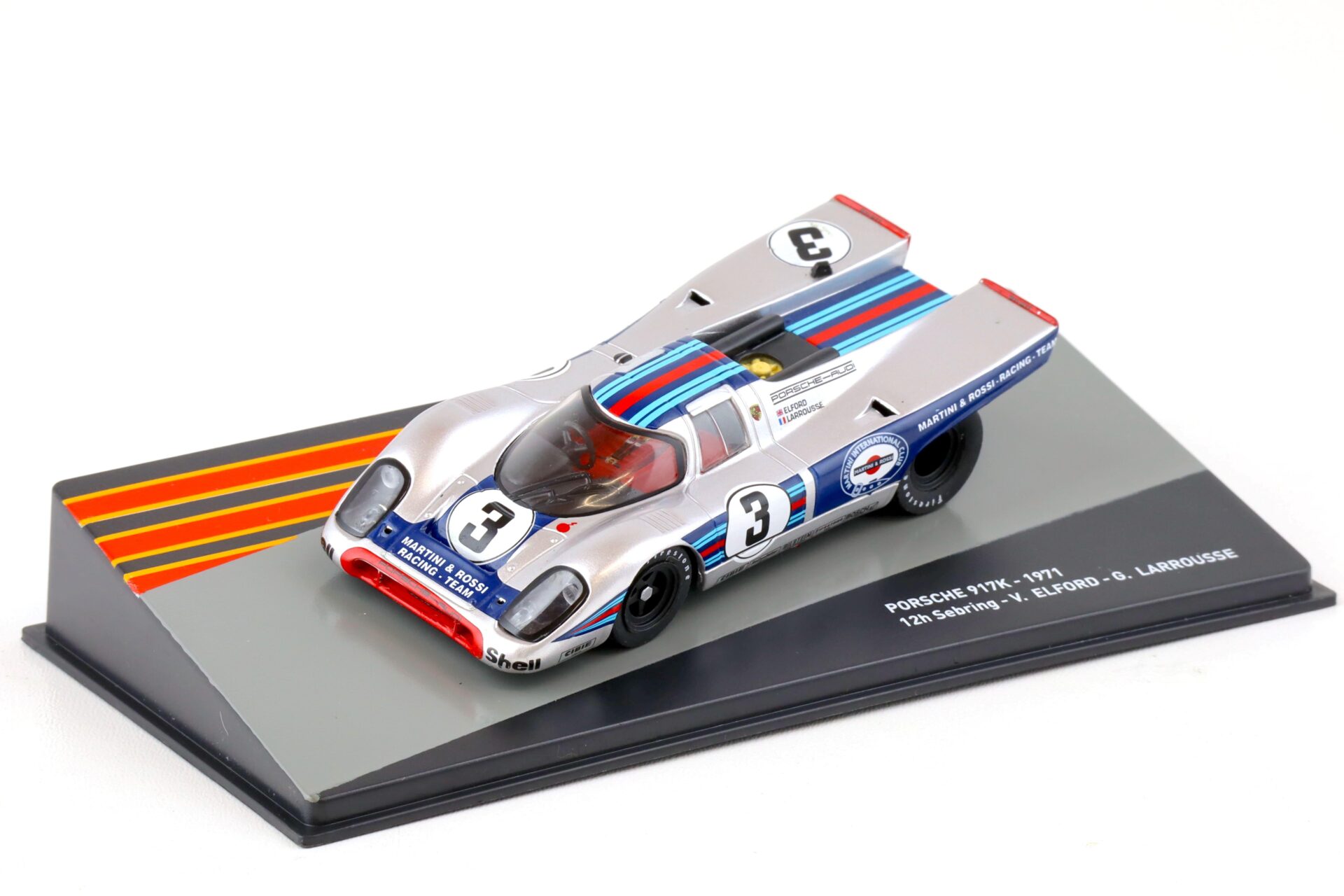 1:43 Altaya Porsche 917K 12h Sebring 1971 MARTINI #3 Elford/ Larrousse