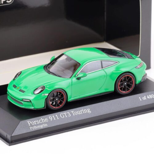 1:43 Minichamps Porsche 911 (992) GT3 Touring 2021 Python green/ black wheels