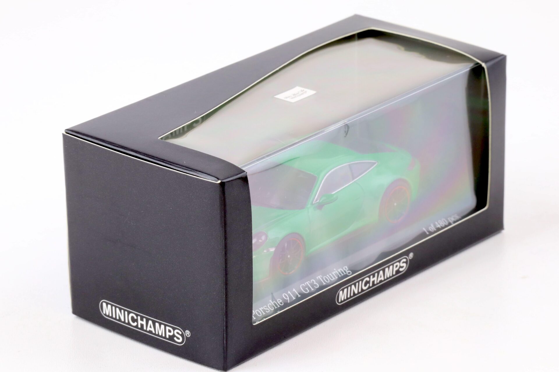 1:43 Minichamps Porsche 911 (992) GT3 Touring 2021 Python green/ black wheels
