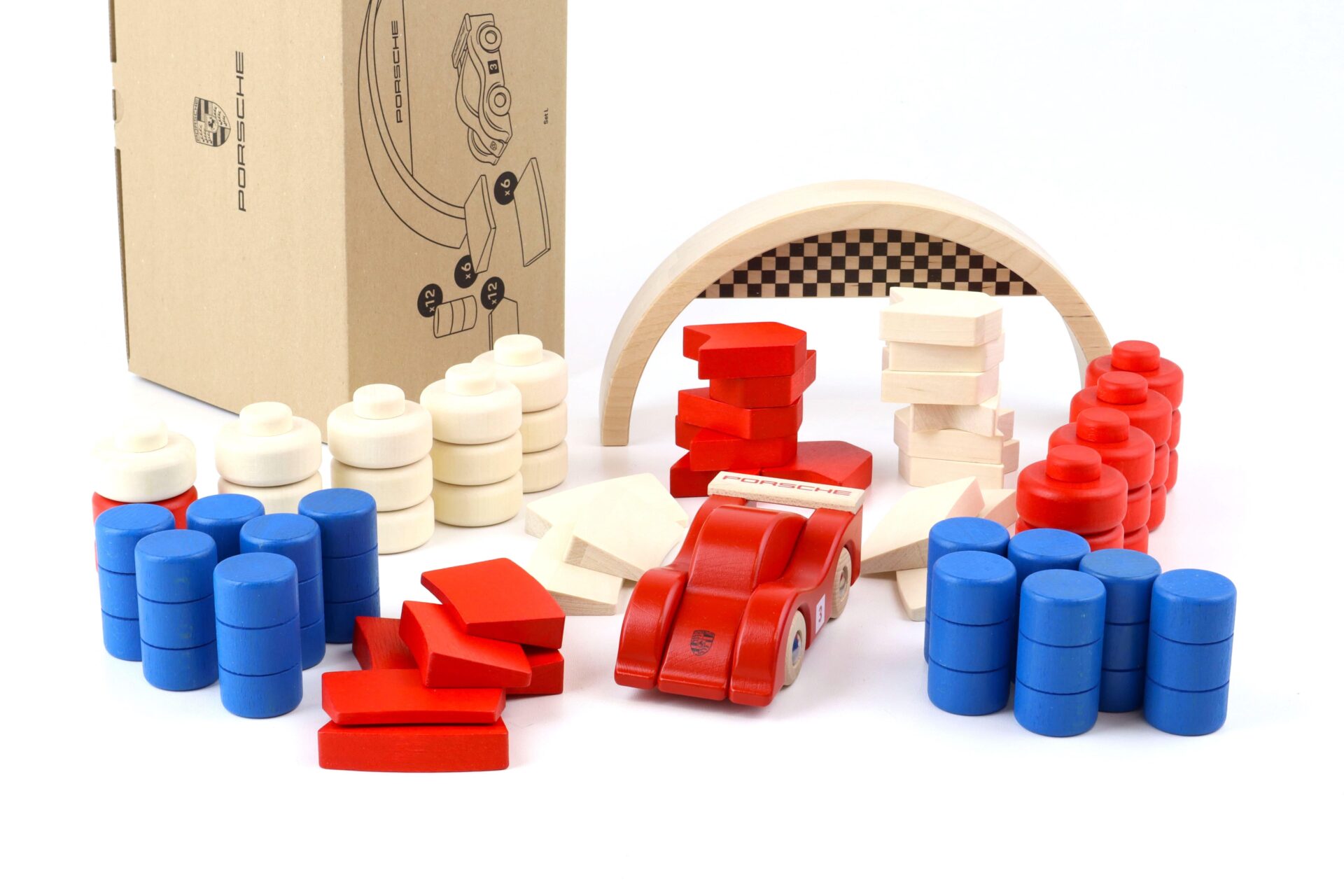 Original Porsche Drivers Selection Race Track Expansion Set Holzspielzeug Rennbahn
