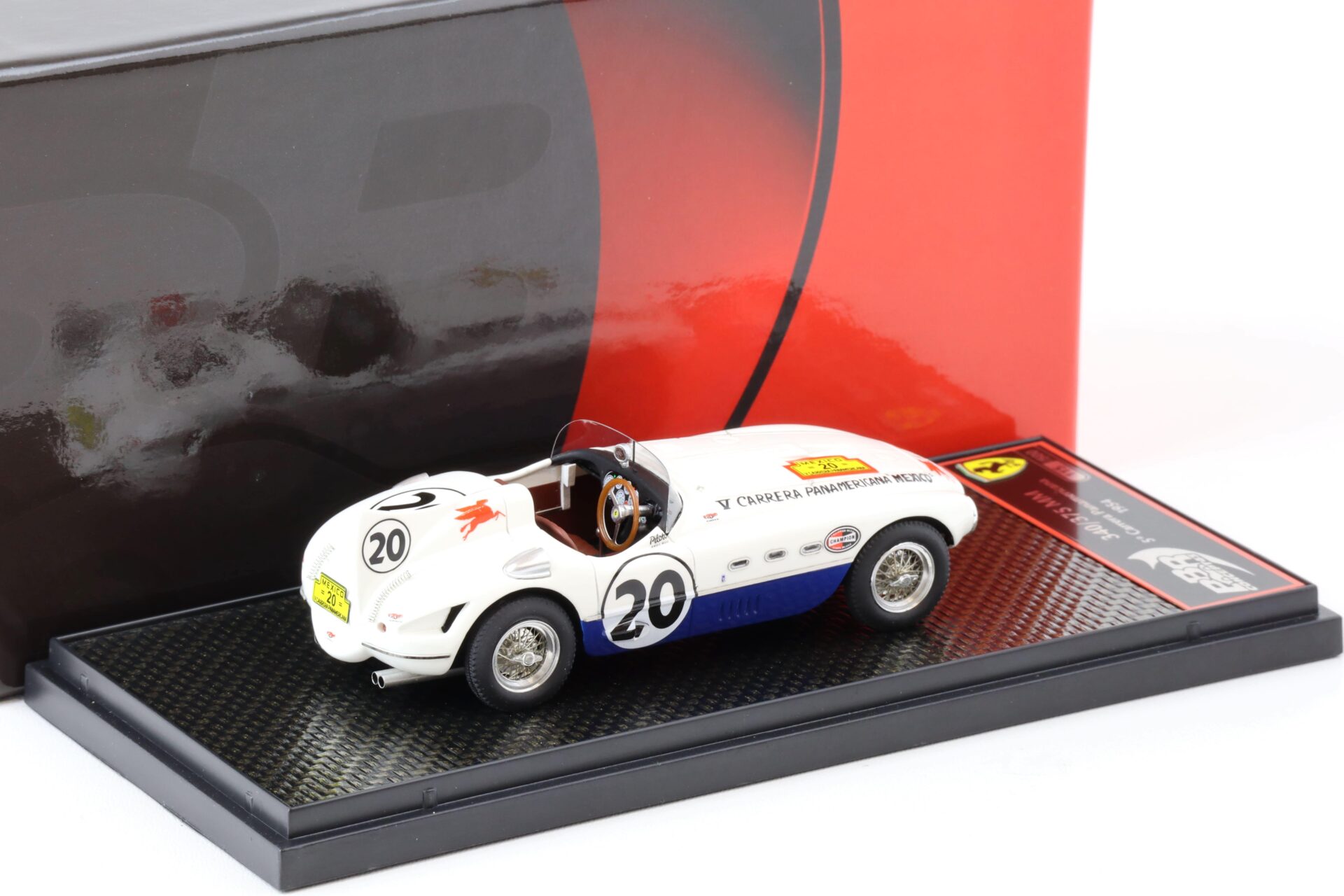 1:43 BBR Ferrari 340/375 MM V Carrera Panamericana 1954 Hill Ginther #20 - Limited 500 pcs.