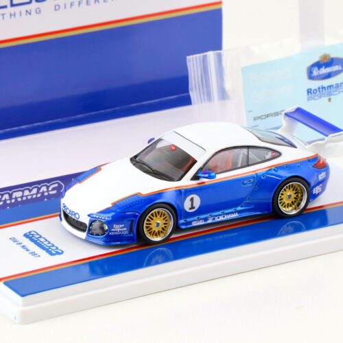 1:43 Tarmac Works Porsche 911 Old & New 997 blue/ white #1