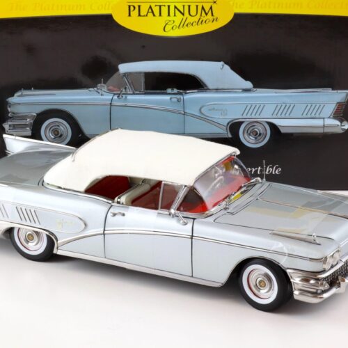 1:18 Sun Star 1958 Buick Limited closed convertible silver mist - Image 2