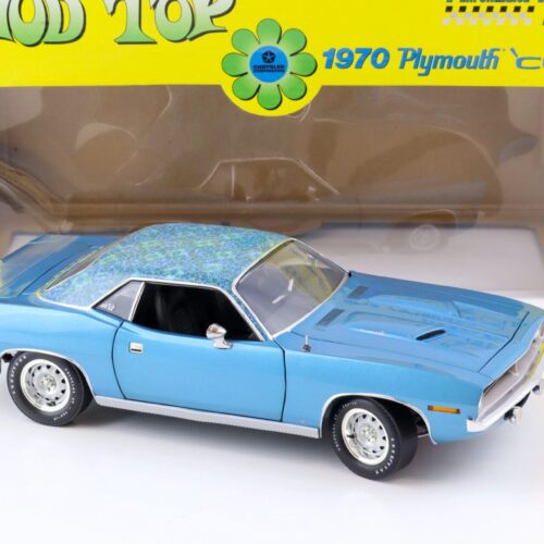 1:18 Highway61 Plymouth Cuda 383 Coupe 1970 MOD TOP blue metallic Limited