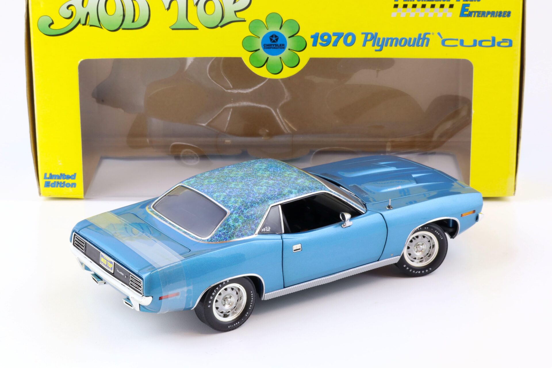 1:18 Highway61 Plymouth Cuda 383 Coupe 1970 MOD TOP blue metallic Limited