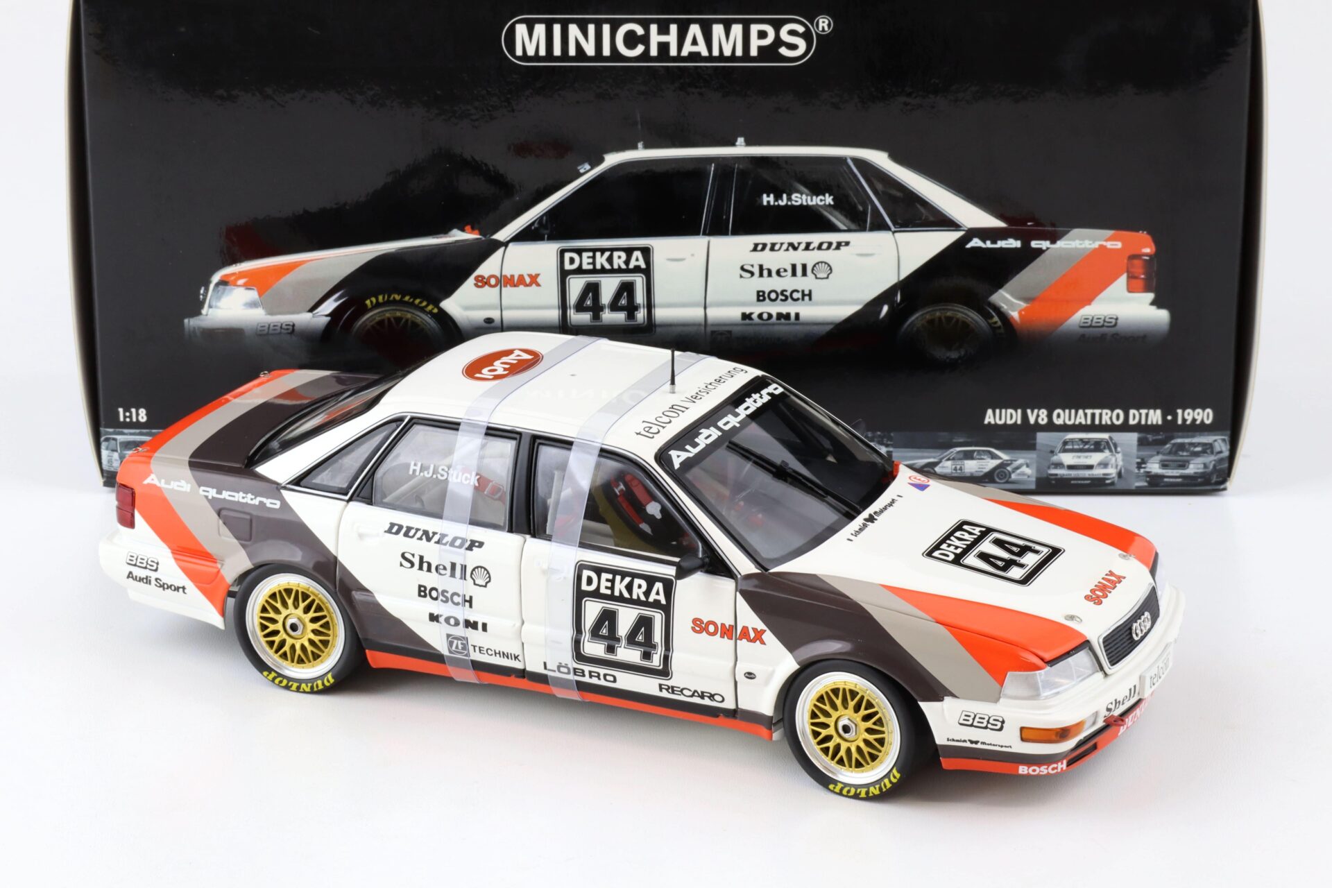 1:18 Minichamps Audi V8 Quattro DTM 1990 Team SMS #44 H.J. Stuck