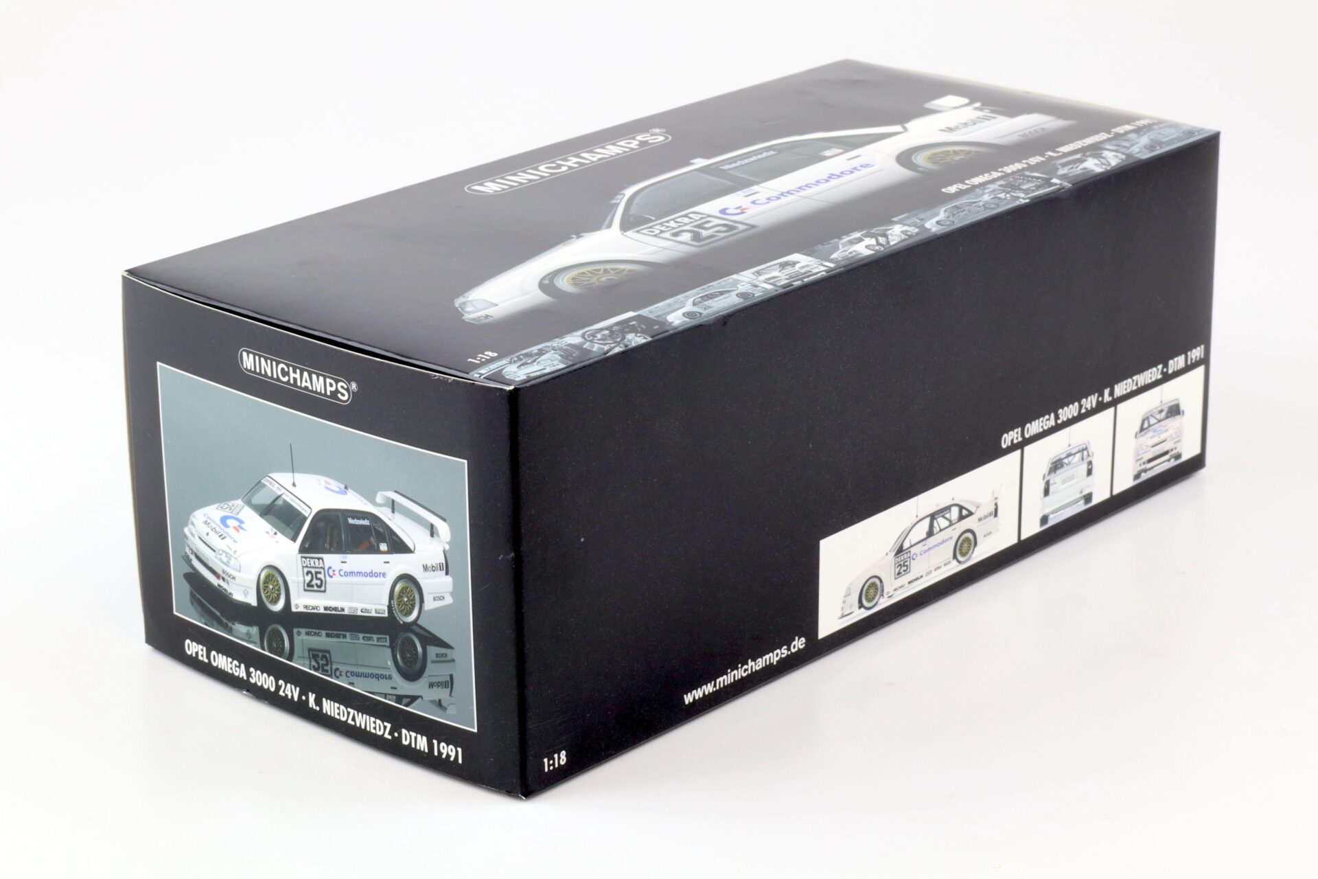1:18 Minichamps Opel Omega 3000 24V DTM 1991 K. Niedzwiedz #25 Commodore