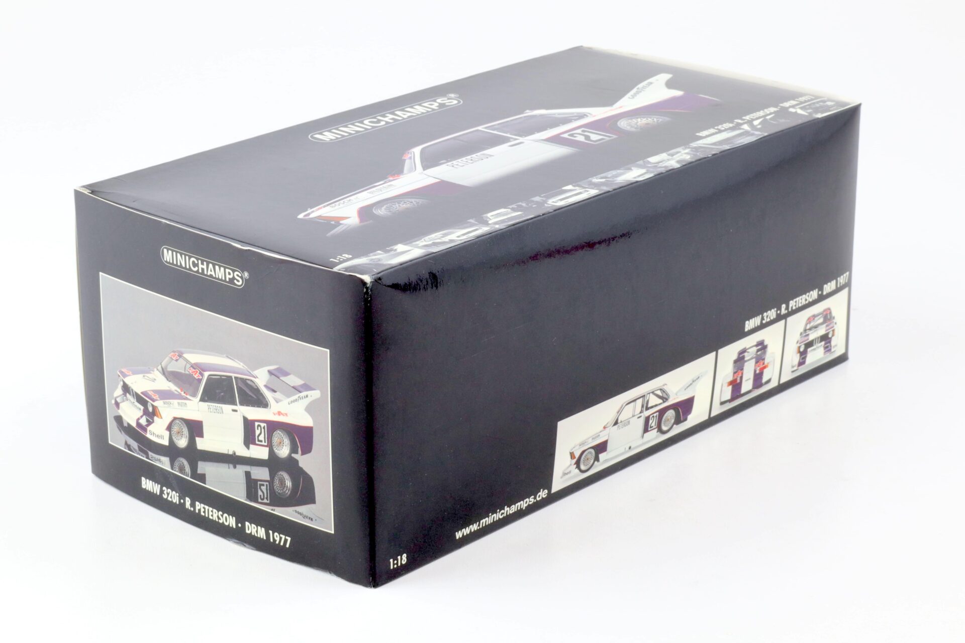 1:18 Minichamps BMW 320i Team Hat R.Peterson #21 DRM 1977