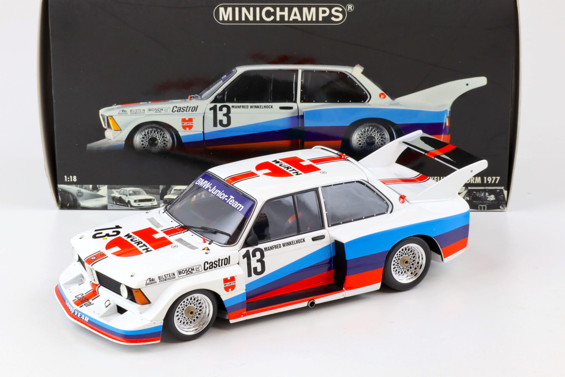 1:18 Minichamps BMW 320i Team Würth M. Winkelhock #13 DRM 1977