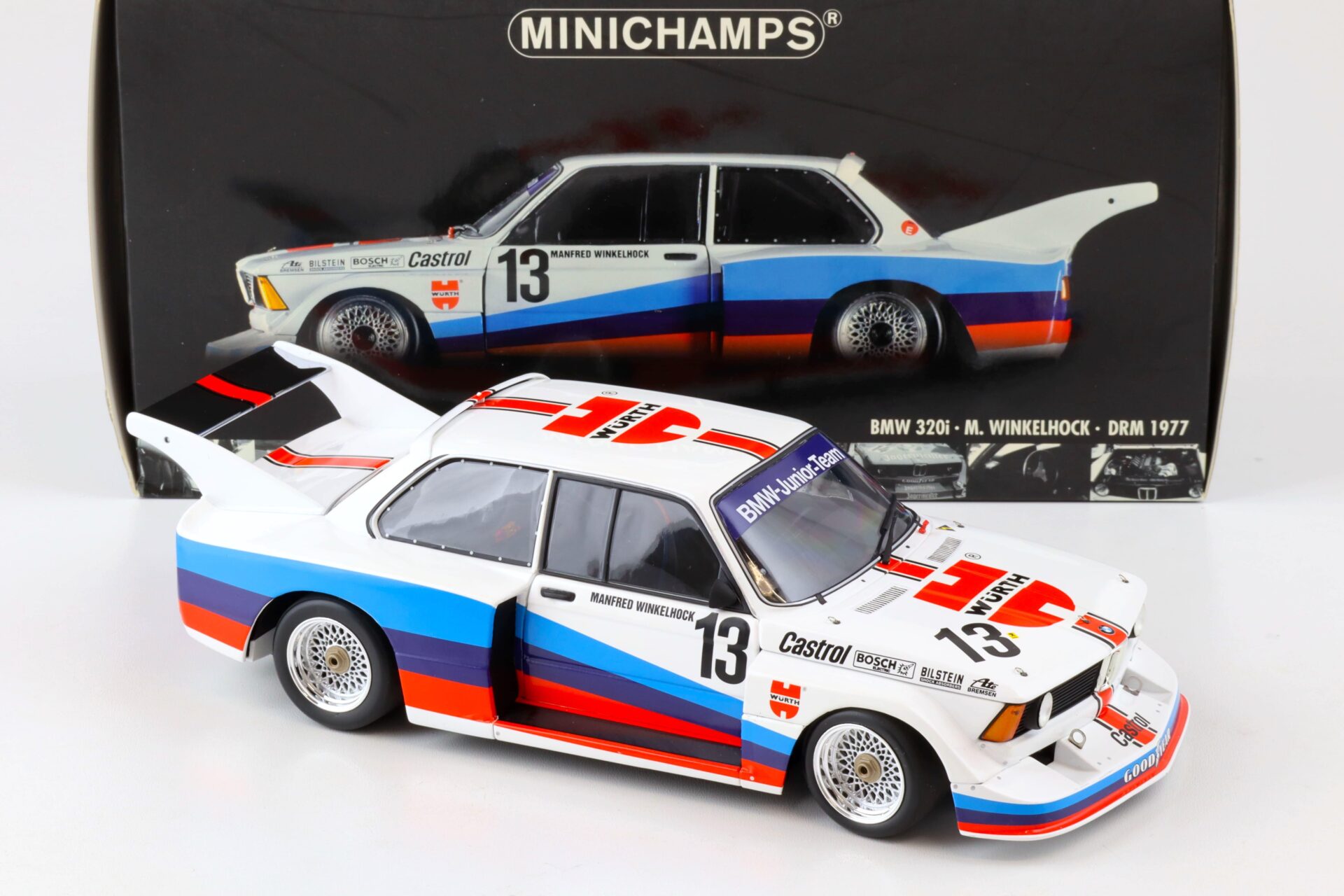 1:18 Minichamps BMW 320i Team Würth M. Winkelhock #13 DRM 1977