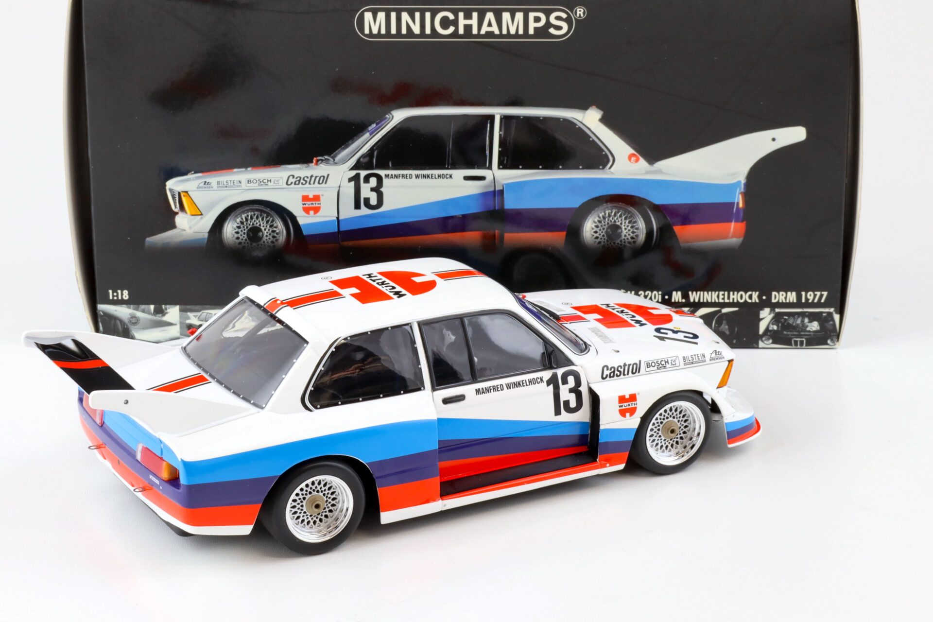 1:18 Minichamps BMW 320i Team Würth M. Winkelhock #13 DRM 1977
