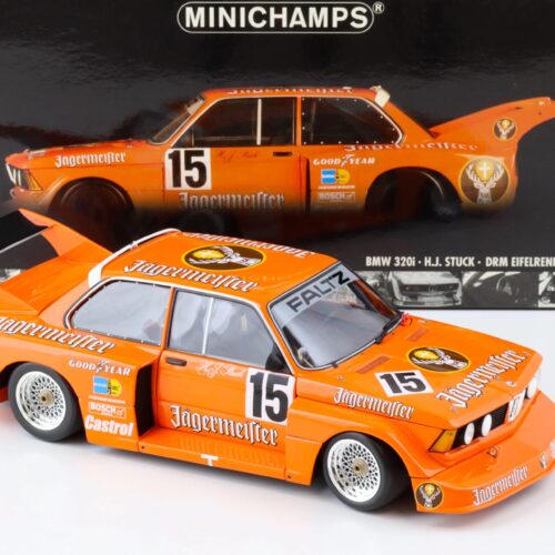 1:18 Minichamps BMW 320i Jägermeister H.J. Stuck #15 Winner DRM Eifelrennen 1977