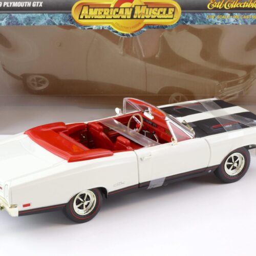 1:18 ERTL American Muscle 1969 Plymouth GTX Convertible Hemi white/ black