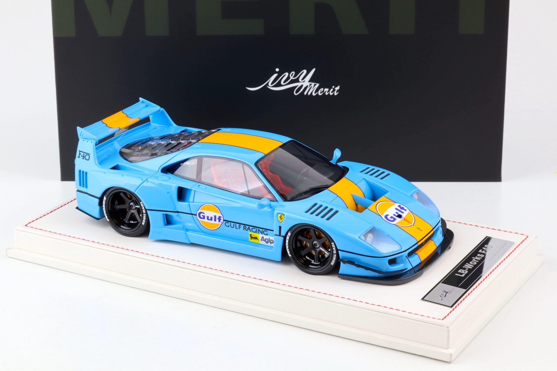 1:18 Ivy Model Merit Ferrari F40 LB Works LBWK Gulf blue - Limited 69 pcs.