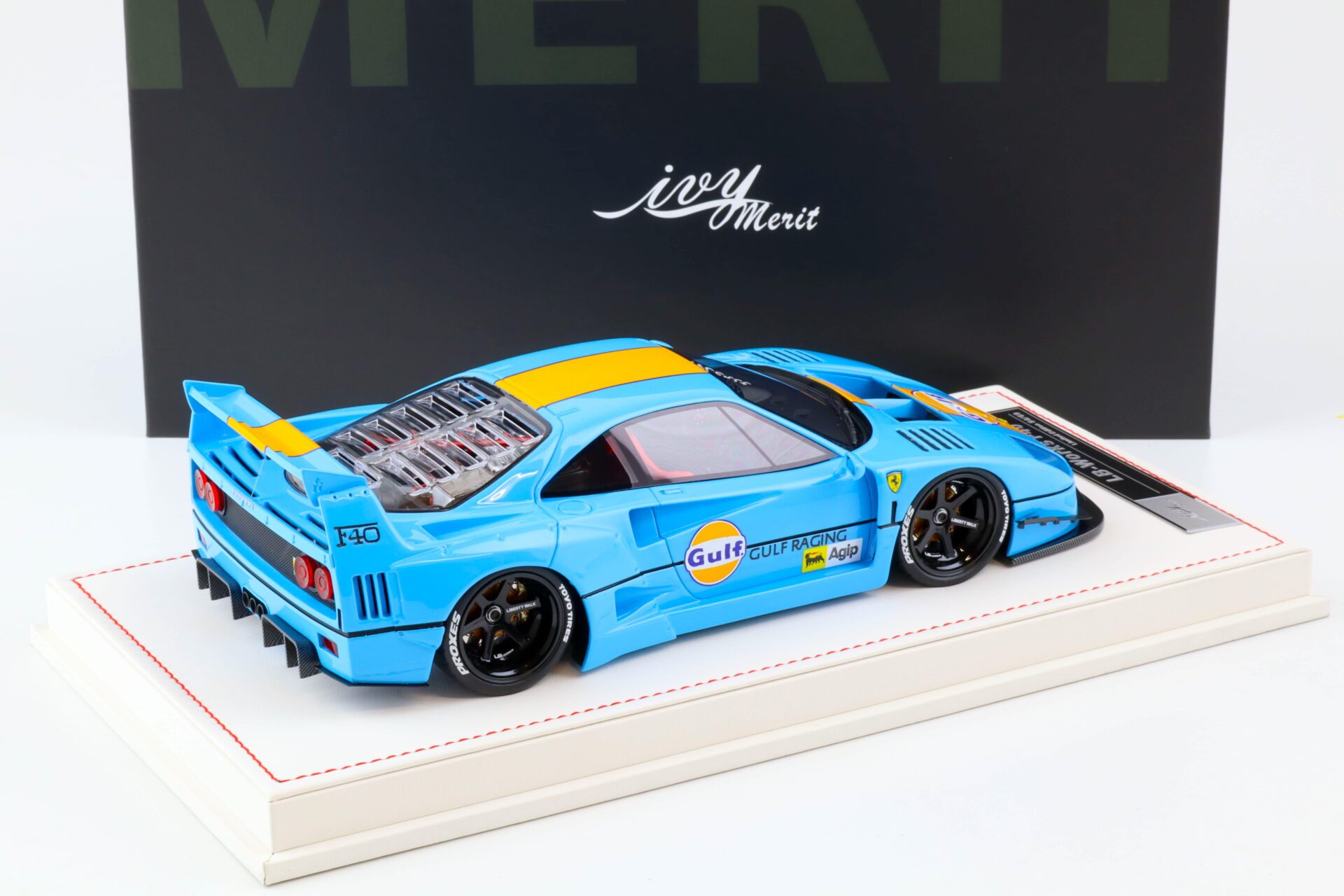 1:18 Ivy Model Merit Ferrari F40 LB Works LBWK Gulf blue - Limited 69 pcs.