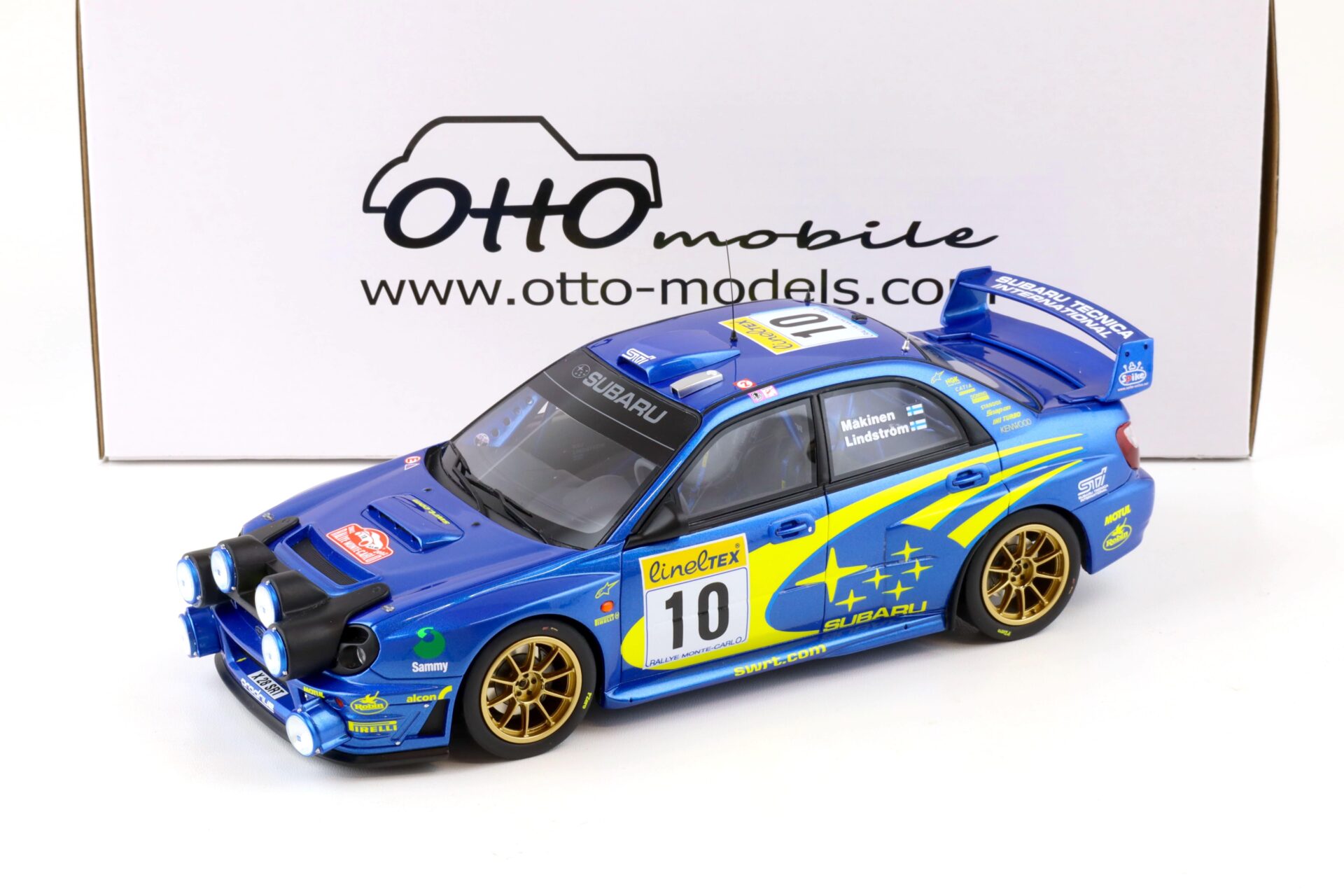 1:18 OTTO mobile OT784 Subaru Impreza WRC #10 Makinen Rallye Monte Carlo 2002