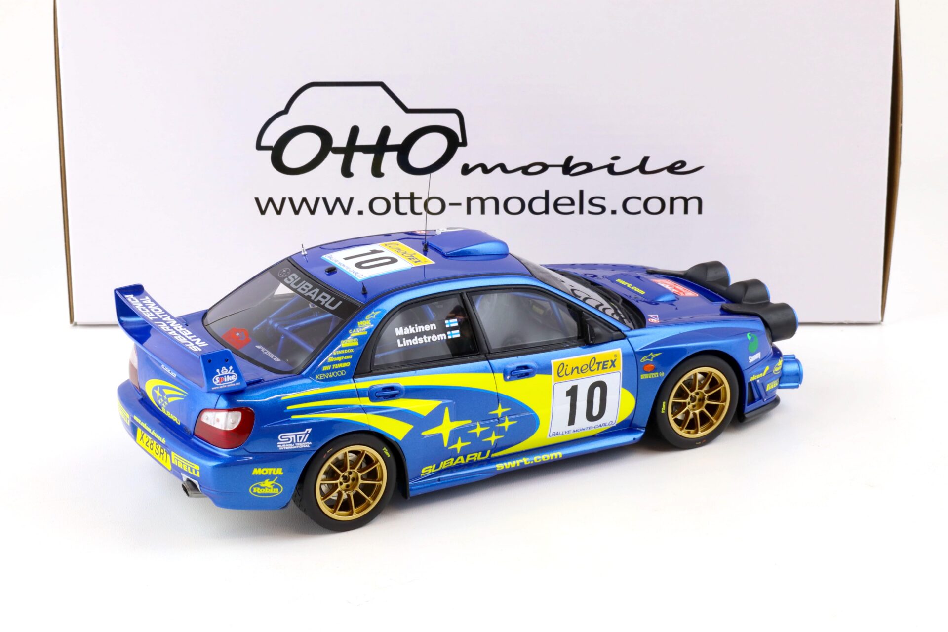1:18 OTTO mobile OT784 Subaru Impreza WRC #10 Makinen Rallye Monte Carlo 2002