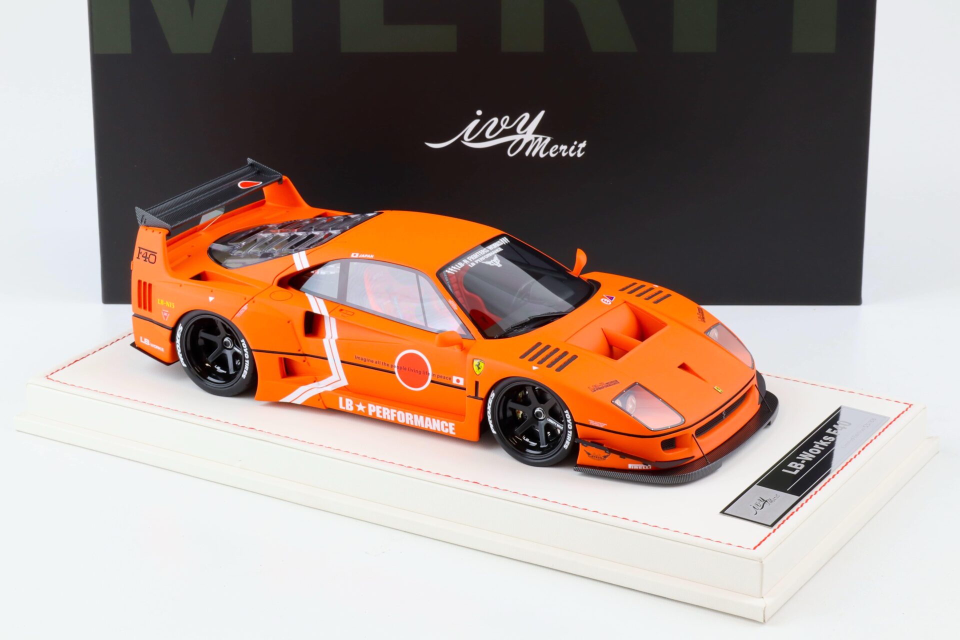 1:18 Ivy Model Merit Ferrari F40 LB Works LBWK Fighter orange - Limited 88 pcs.