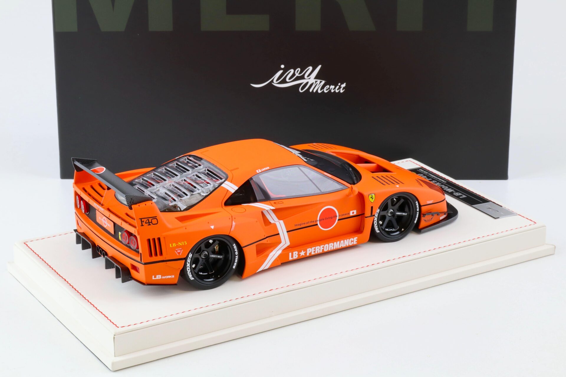 1:18 Ivy Model Merit Ferrari F40 LB Works LBWK Fighter orange - Limited 88 pcs.