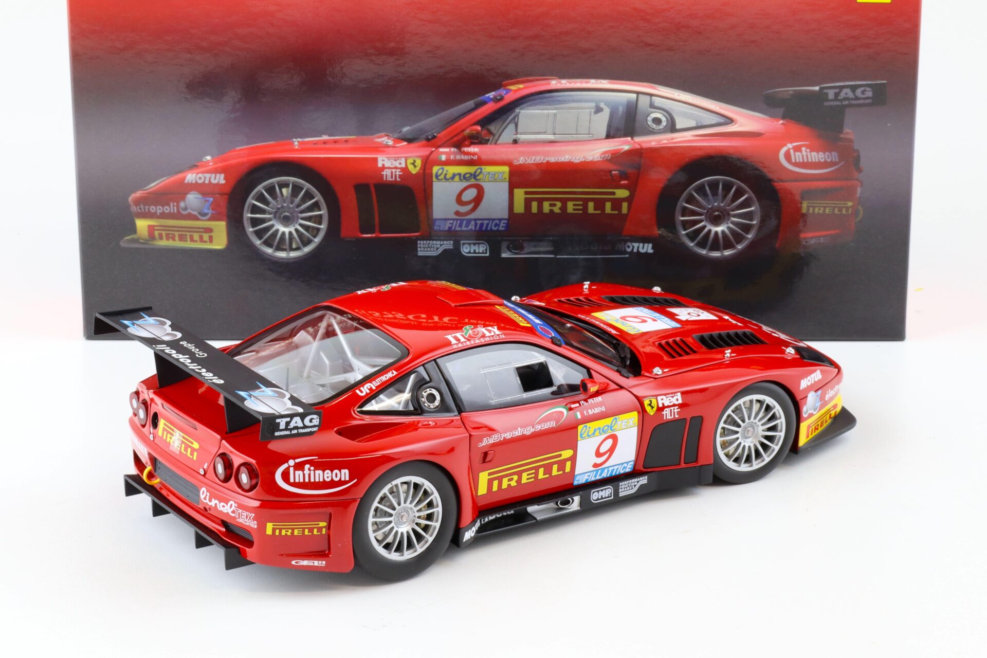 1:18 Kyosho Ferrari 575 GTC Team J.M.B Estoril 2003 #9 red Die-Cast