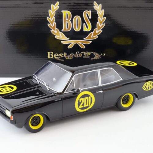 1:18 BOS-Models Opel Rekord C Schwarze Witwe #201 black
