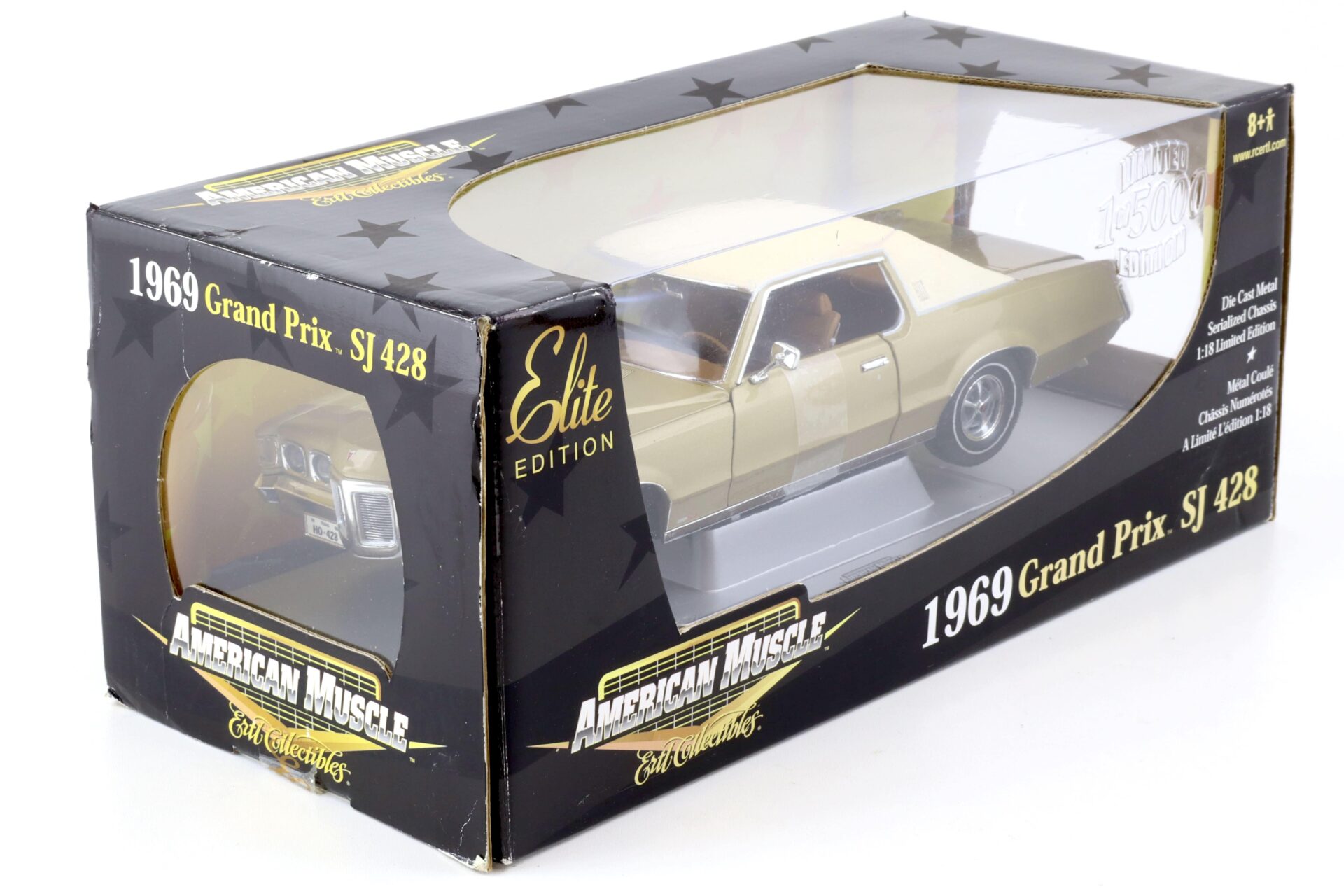 1:18 ERTL Elite 1969 Pontiac Grand Prix SJ 428 Coupe gold metallic