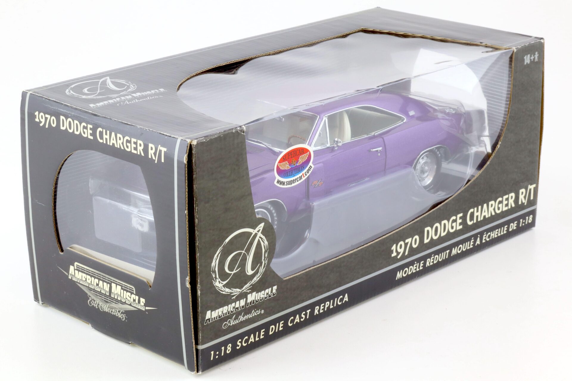 1:18 ERTL Authentics 1970 Dodge Charger R/T Coupe purple metallic