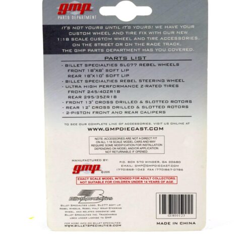 1:18 GMP BILLET Specialties Wheel Radsatz Räder Set 4 pcs. Zubehör G1800123