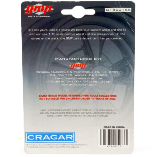 1:18 GMP CRAGAR Wheel Radsatz Räder Set 4 pcs. Zubehör G1800155