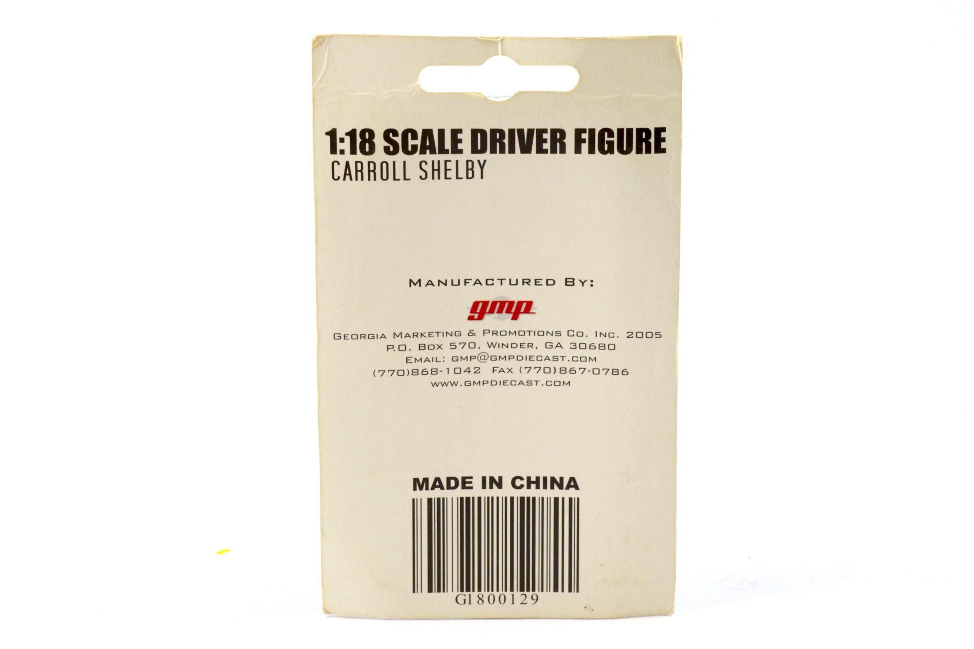 1:18 GMP Carroll Shelby Driver Figure Figur Zubehör Diorama G1800129