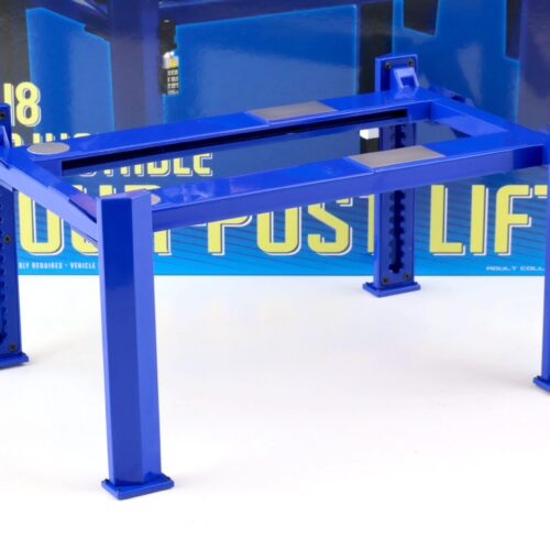 1:18 Greenlight Adjustable FOUR-POST Lift Hebebühne Zubehör blue