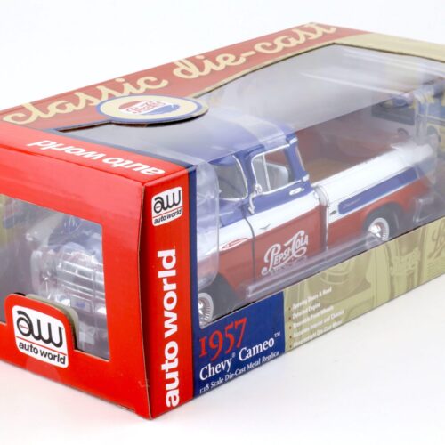 1:18 Auto World 1957 Chevrolet Chevy Cameo Pick-Up PEPSI Cola blue/white/red